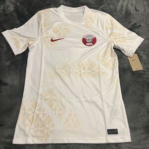 LARGE Nike Qatar National Team Soccer Jersey Men’s Dri-Fit White DN0701-100